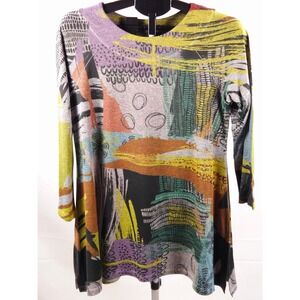 Jess & Jane Women's Small Oversize Boho Art To‎ Wear Lagenlook Tunic